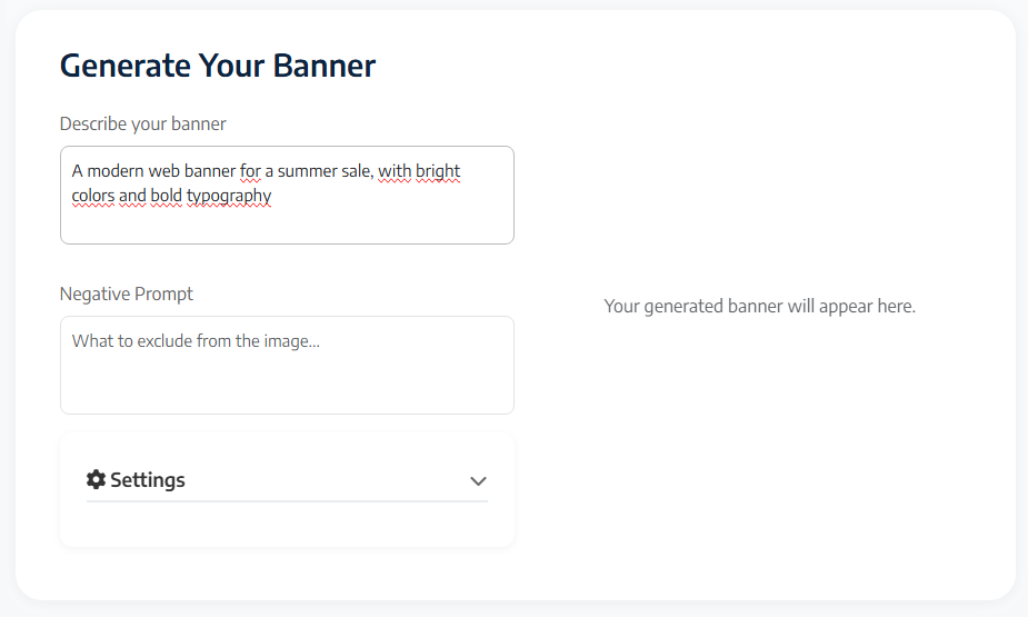 Banner Prompt Example